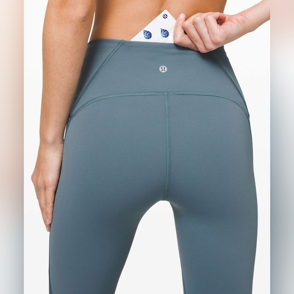 Lululemon Train Times Pant 25" Legging Color Blue Charcoal Size 6 W5BJOS - Picture 4 of 16